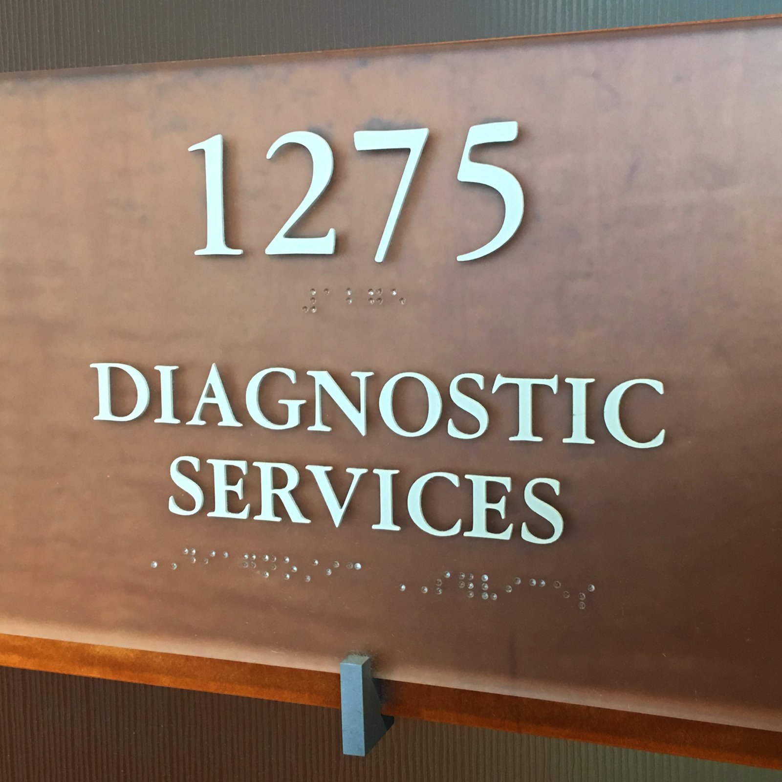 ADA Signs Sample - Diagnostic Services