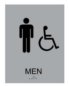 Custom ADA Men Restroom Signs