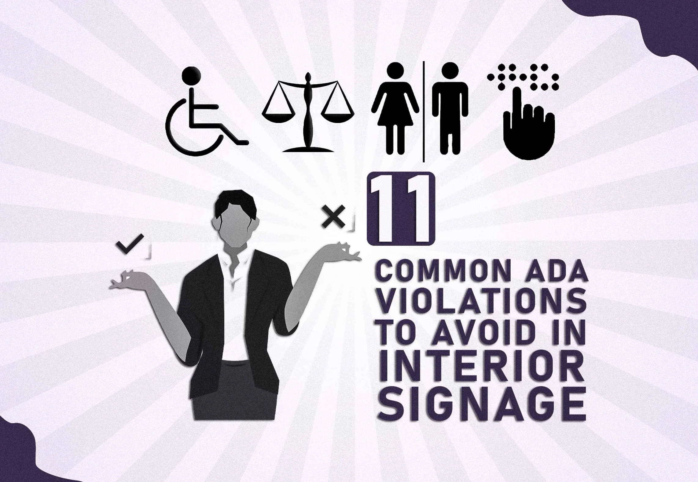11 Common ADA Violations to Avoid in Interior Signage (How to Fix Them)