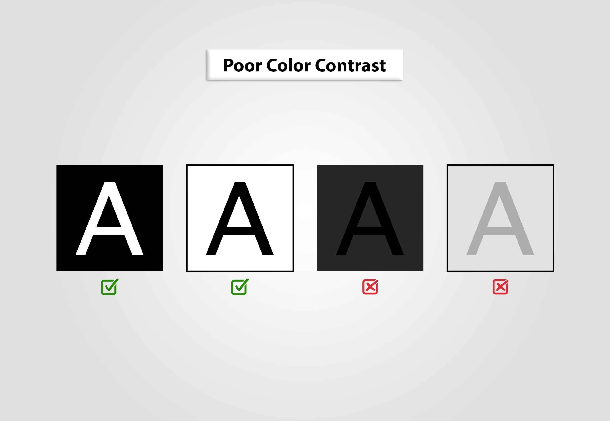 ADA Violations Poor Color Contrast