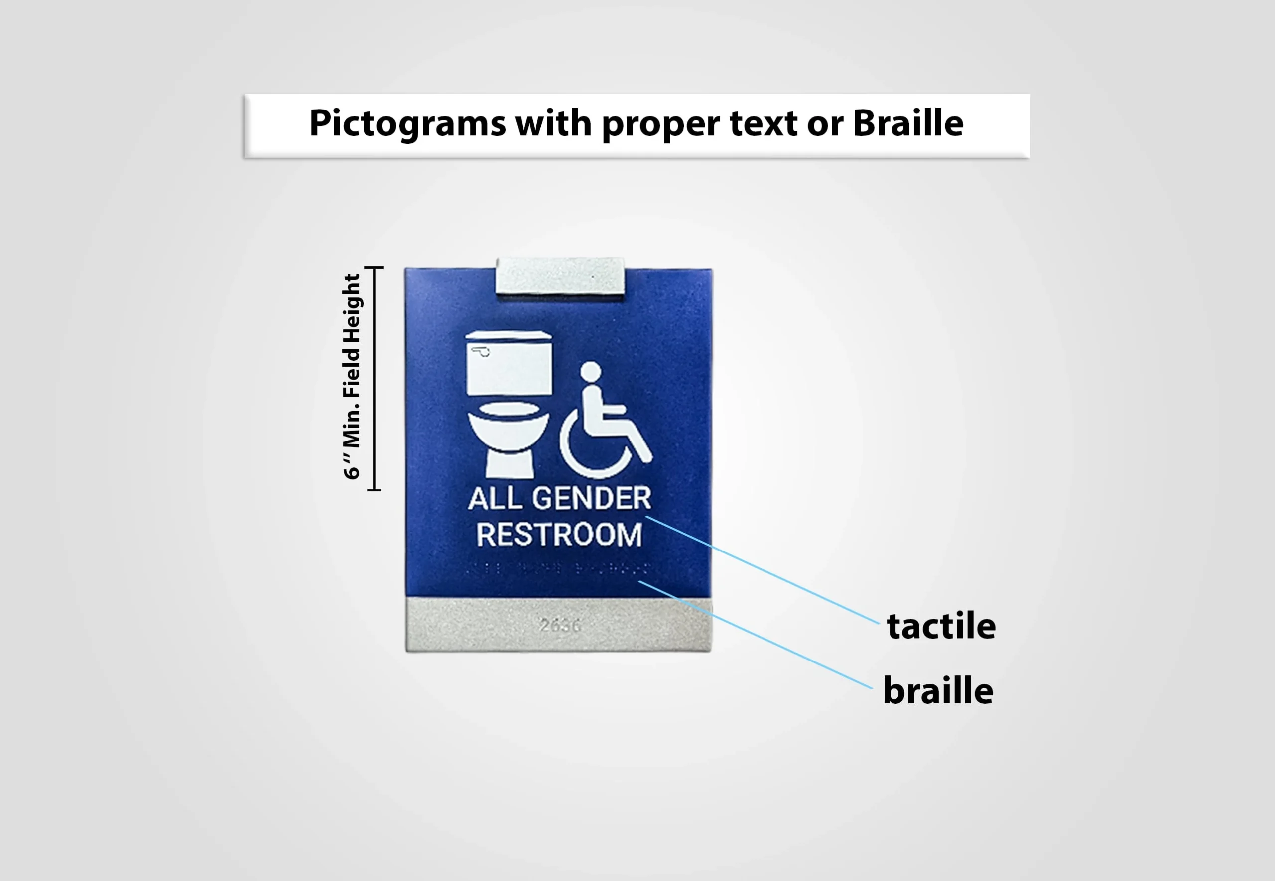 Pictograms with Proper Text or Braille