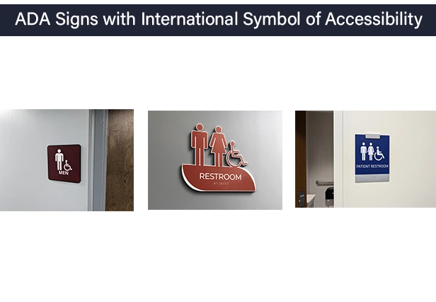 ADA signage for hospitals with International Symbol of Accessibility ADA signage for hospitals showing International Symbol of Accessibility