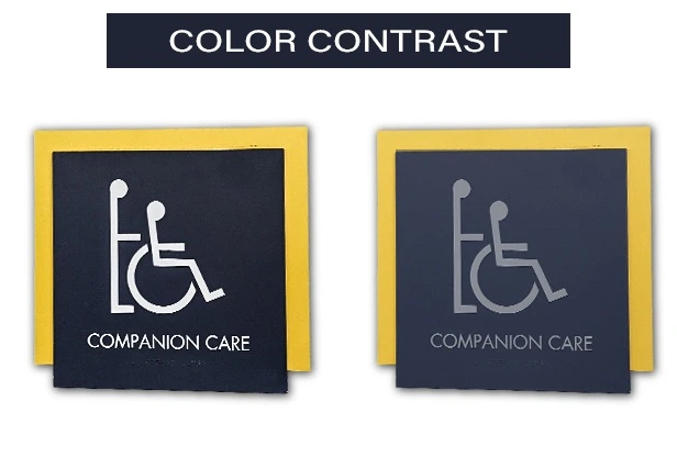 ADA signage for hospitals with color contrast ADA signage for hospitals with color contrast